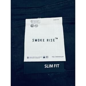 NWT Smoke Rise Slim Fit Black Denim Jeans Distressed Ripped Men’s Size 42x32
